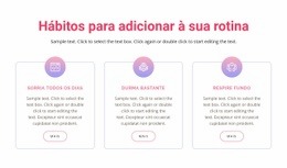 Hábitos Para Adicionar À Sua Rotina - Lindo Modelo De Uma Página