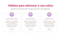 Hábitos Para Adicionar À Sua Rotina - Modelo WordPress