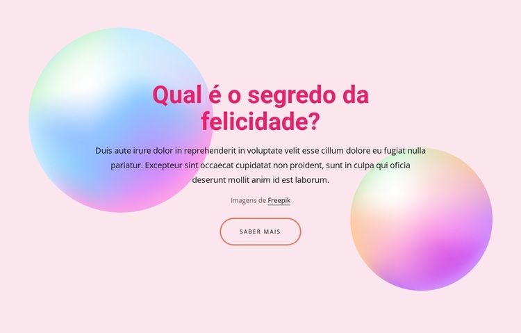 Segredos da felicidade Tema WordPress