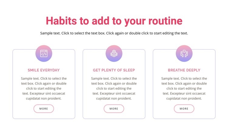 Habits to add to your  routine Squarespace Template Alternative
