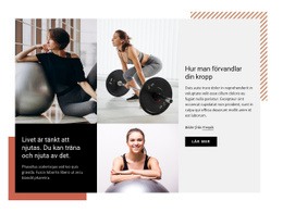 Börja Gå På Gymmet Regelbundet Webbplatsmall