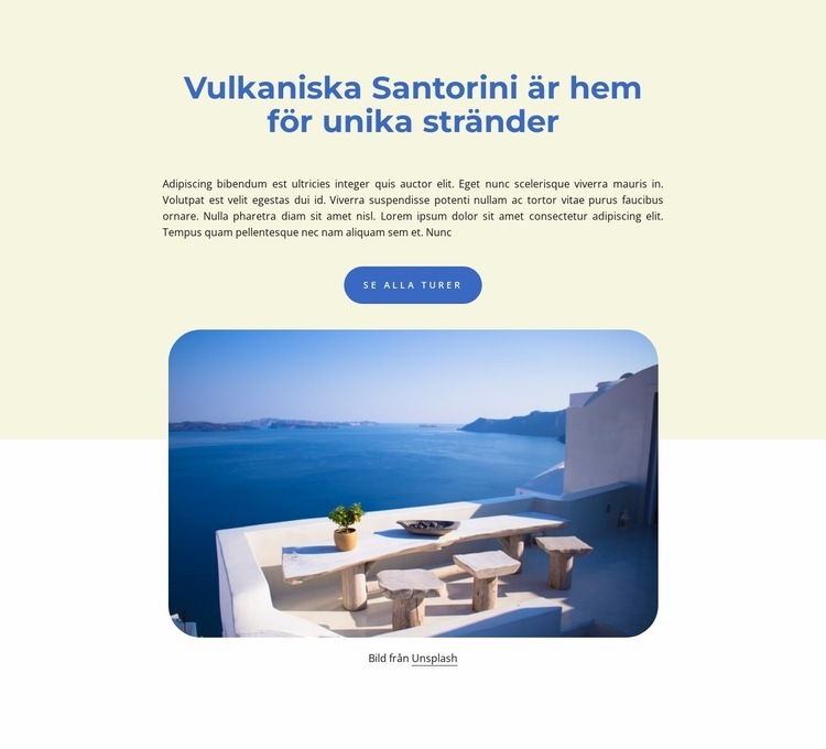 Santorini vulkan Webbplats mall