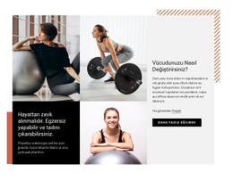 Spor Salonuna Düzenli Olarak Katılmaya Başlayın Site Şablonu