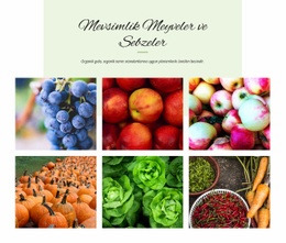 Mevsimlik Meyve Ve Sebzeler Için En Yaratıcı HTML5 Şablonu