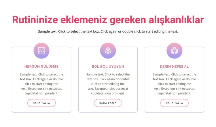 Rutininize eklemeniz gereken alışkanlıklar HTML5 Şablonu