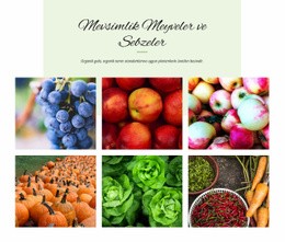 Mevsimlik Meyve Ve Sebzeler - Ücretsiz Şablon