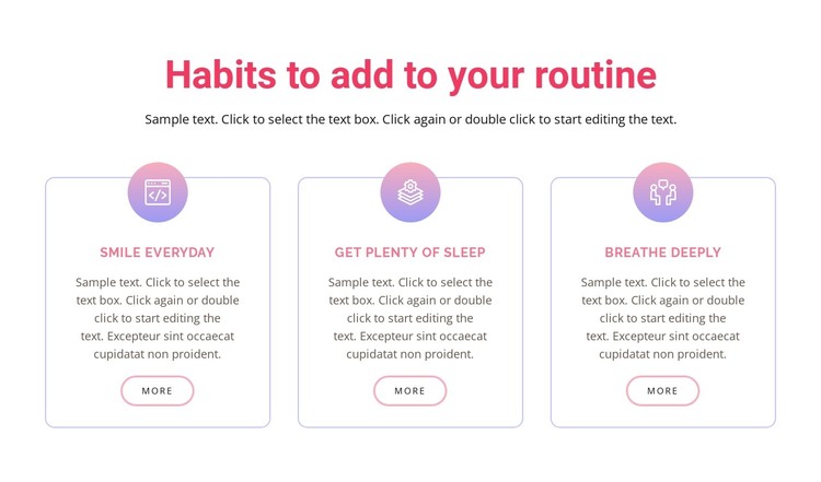 Habits to add to your  routine Web Design