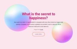 Secrets Of Happiness - Web Page Design