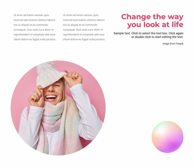 Happy people are beautiful Web Page Design