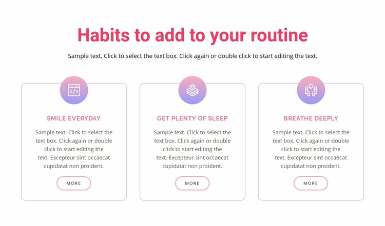Habits to add to your  routine Website Design