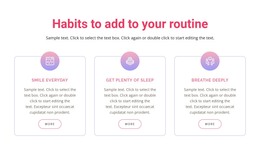 Habits To Add To Your Routine - WordPress Template