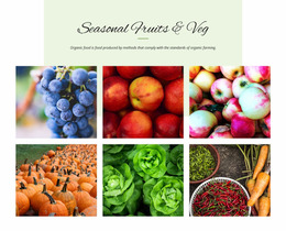 Seasonal Fruits And Vegetables - Beautiful WordPress Website Builder