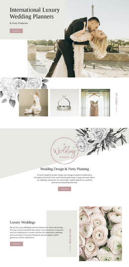 Planners Of Luxury Wedding - HTML Template Code