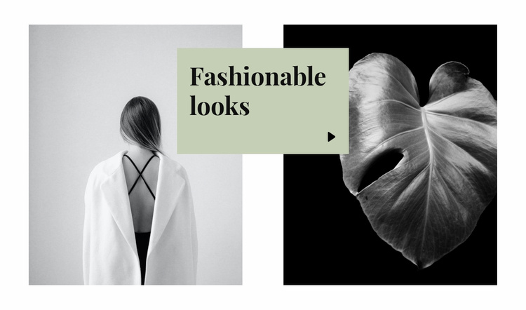 Fashionable looks Landing Page
