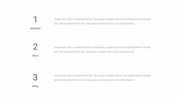 Tři Textové Bloky – Kreativní Víceúčelová Šablona