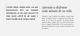 Encabezados Y Texto En Dos Columnas Plantilla De Una Sola Página