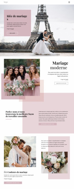 Conception De Sites Web Polyvalents Pour Cérémonie De Mariage Unique