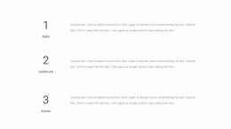 Fantastico Design Del Sito Web Per Tre Blocchi Di Testo