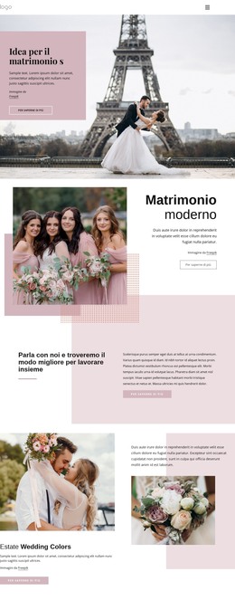 Matrimonio Unico - Modello Di Pagina HTML
