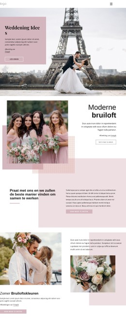 Responsieve HTML5 Voor Unieke Huwelijksceremonie