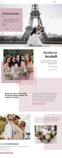 Unieke Huwelijksceremonie - Eenvoudig Websitesjabloon