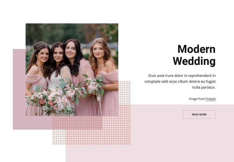 Modern bridesmaid dresses One Page Template