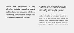 Nagłówki I Tekst W Dwóch Kolumnach - Builder HTML