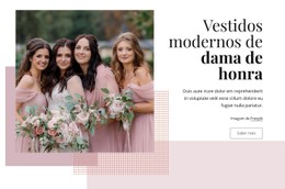 Vestidos Modernos De Dama De Honra Flor Html