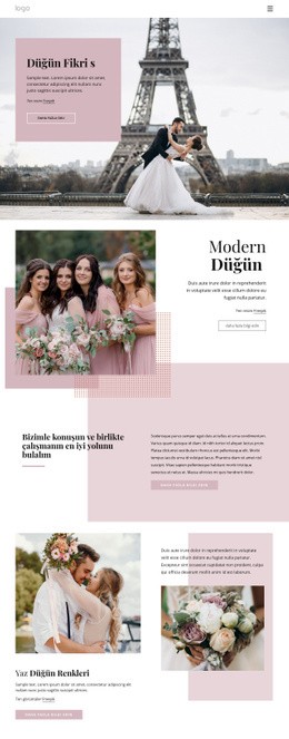 Eşsiz Düğün Töreni - Duyarlı HTML5 Şablonu