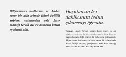 İki Sütunda Başlıklar Ve Metin Için Ücretsiz CSS