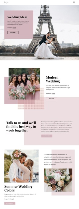 Unique Wedding Ceremony - Customizable Professional Website Builder Software
