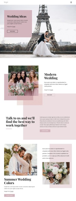 Unique Wedding Ceremony - Drag & Drop WordPress Theme