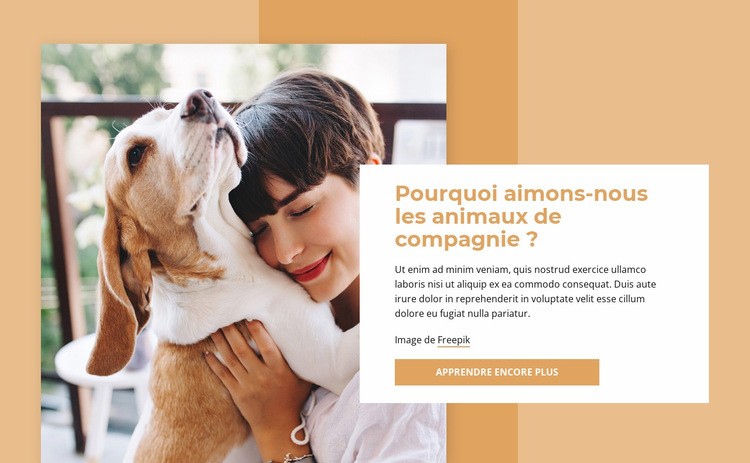 Amoureux des animaux Conception de site Web