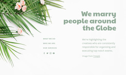 We Marry People Around The Clobe - Web Template