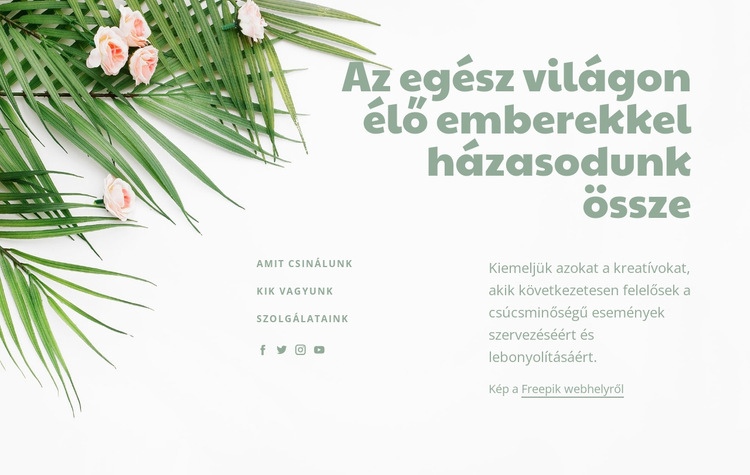 Férjhez megyünk a Clobe körüli emberekhez HTML Sablon