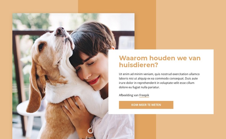 Dierenliefhebbers CSS-sjabloon