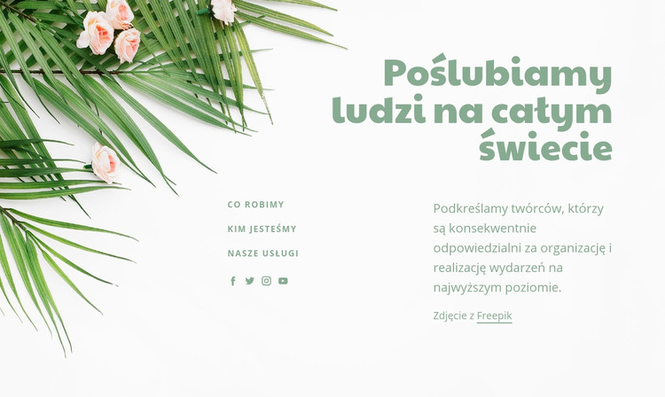 Poślubiamy ludzi z całego Clobe Szablon HTML