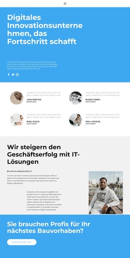 Seiten-HTML Für Arbeiten Sie Mit Den Besten