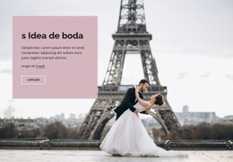 Impresionante Plantilla HTML5 Para Boda En Paris