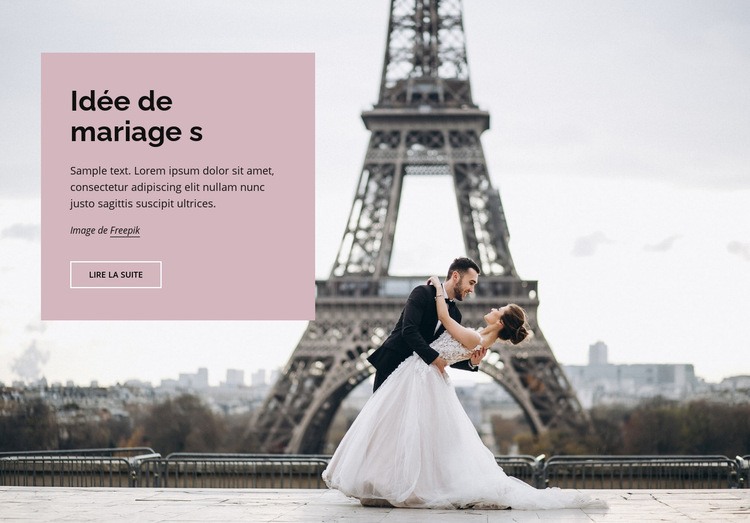 Mariage à Paris Conception de site Web
