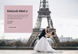 Esküvő Párizsban - Egyszerű Webhelysablon