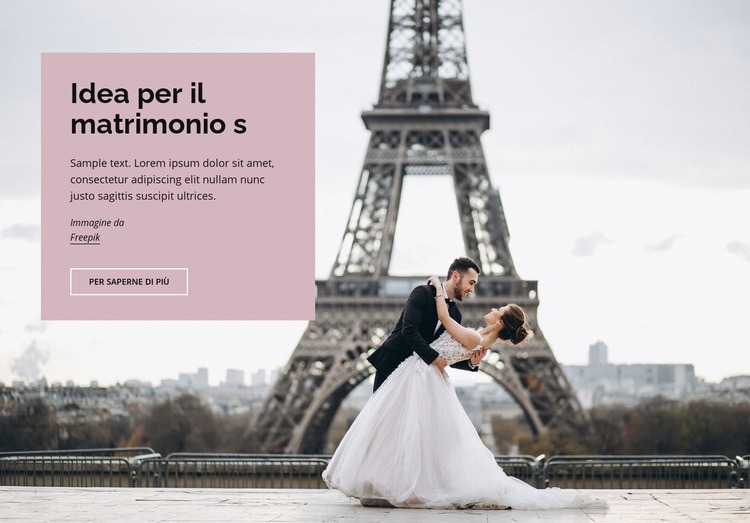 Matrimonio a Parigi Modelli di Website Builder