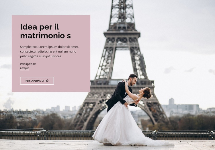 Matrimonio a Parigi Progettazione di siti web