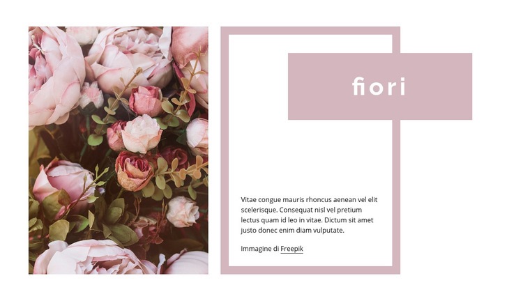 Rose di nozze Mockup del sito web