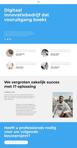 Pagina-HTML Voor Werk Met De Besten