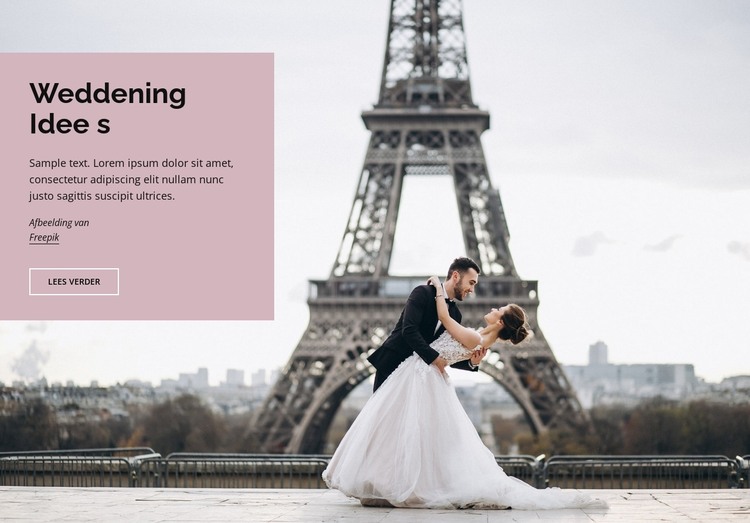 Bruiloft in Parijs HTML-sjabloon