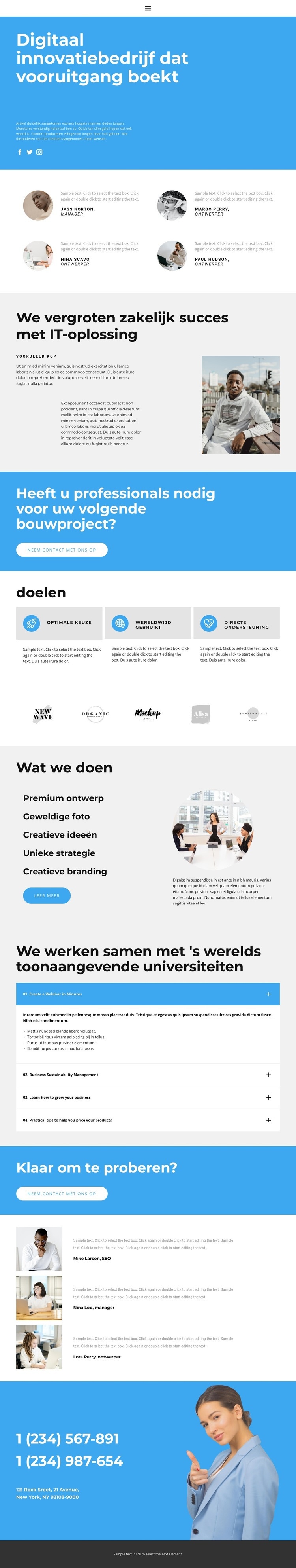 Werk met de besten Website mockup