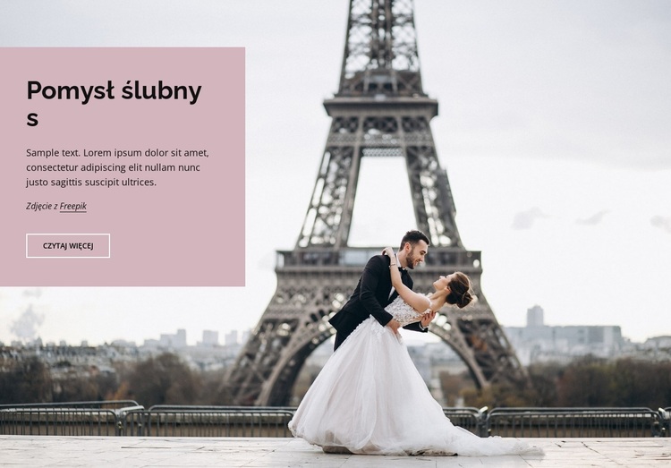 Ślub w Paryżu Motyw WordPress