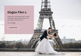 Paris'Te Düğün Için Çarpıcı HTML5 Şablonu