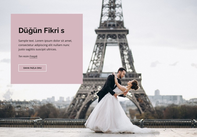 Paris'te Düğün Web sitesi tasarımı